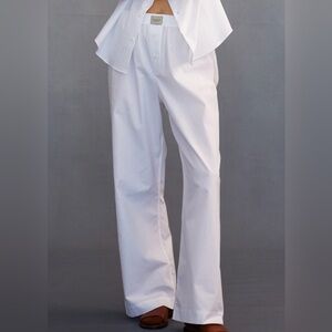 Comme Si La Boxer Alta Cotton Poplin in White